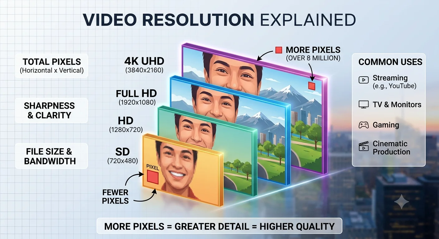 Video Resolution Explained: 720p vs 1080p vs 4K