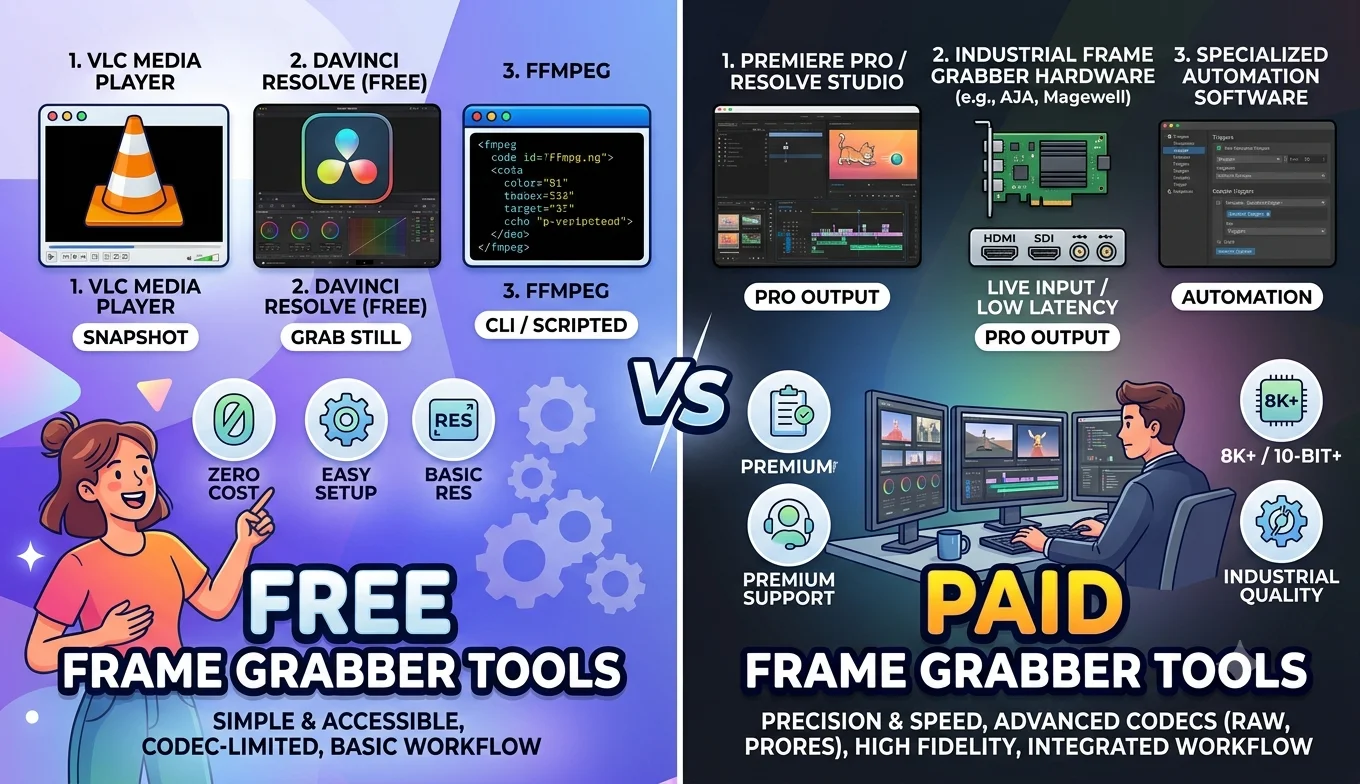 Best Free vs Paid Frame Grabber Tools Compared
